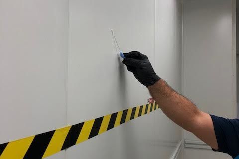 Swab Sample Taken From Cold Room Wall